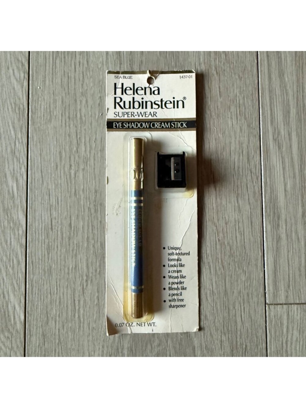 Vintage Helena Rubinstein Super-Wear Eye Shadow Cream Stick Sea Blue 0.07 Oz Dis